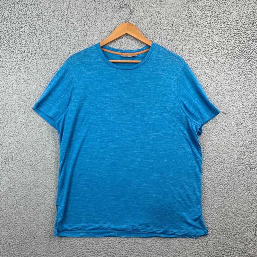 Icebreaker Cool Lite Shirt Mens XL Blue Mesh Tee Breathable Lightweight Stretch